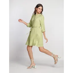 Zink London Green A-Line Dress-picture-13