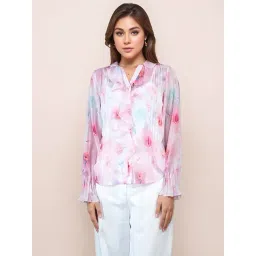 Zink London Multicolor Loose Fit Floral Print Top-picture-36