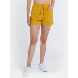 Zink London Mustard Regular Fit Shorts-picture-44