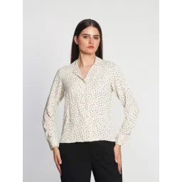 Zink London Off White & Black Printed Shirt-picture-24
