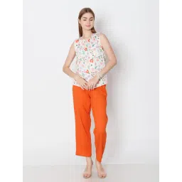 Zink London Off White Floral Print Top-picture-32