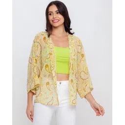 zink london Paisley Print Open-Front Shrug-picture-14