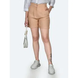 Zink London Peach Regular Fit Shorts-picture-22