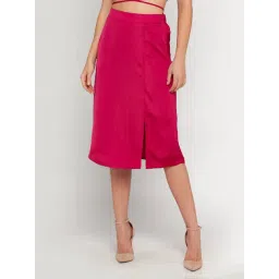 Zink London Pink Below Knee Skirt-picture-15