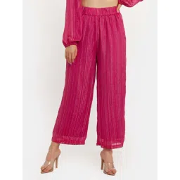 Zink London Pink High Rise Palazzos-picture-34