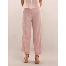 Zink London Pink Straight Fit Trousers-picture-33