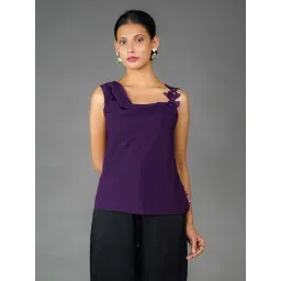 Zink London Purple Lace Work Top-picture-18