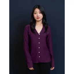Zink London Purple Straight Fit Shirt-picture-10