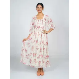 Zink London White Printed Maxi Dress-picture-41