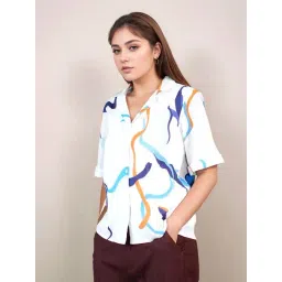 Zink London White Printed Shirt image 3