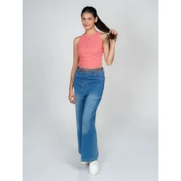 Zink London Women Solid Round Neck Cotton Top-picture-19