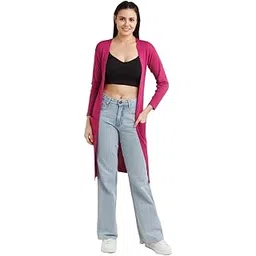 zink london Women's Pink Solid Regular Shrug-picture-45