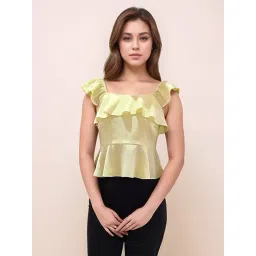 Zink London Yellow Fitted Top-picture-23