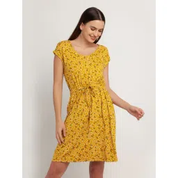 Zink London Yellow Printed Dress-picture-30