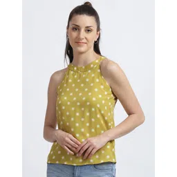 Zink London Yellow Printed Regular Top-picture-18