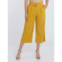 Zink London Yellow Regular Fit Pants-picture-26