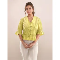 Zink London Yellow Straight Fit Top-picture-18