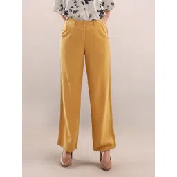 Zink London Yellow Straight Fit Trousers-picture-20