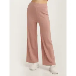 zink london zink Z Pink Regular Cotton Fit High Rise Pants-picture-33