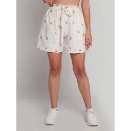 zink london zink Z White Embroidered Shorts-picture-19