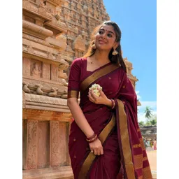 zinzraa Ethnic Motifs Woven Design Zari Saree-picture-12