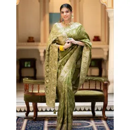 zinzraa Ethnic Motifs Zari Pure Silk Kanjeevaram Saree-picture-15