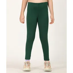 Zion Cotton Lycra Knit Solid Leggings - Green-picture-20