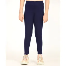 Zion Full Length Solid Leggings - Navy Blue-picture-23