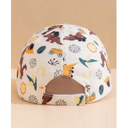 Ziory Baby Dinosaurs Designed Cap - White image 3