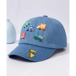 Ziory Cotton Cars Applique Detailed Cap - Blue-picture-16