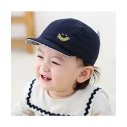 Ziory Embroidered Baby Cap Navy Blue - Circumference 46 cm-picture-16