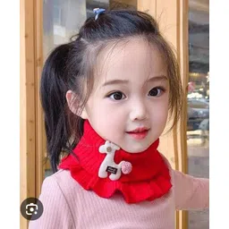 Ziory Wool Baby Animal Designed Neck Warmer - Red-picture-14