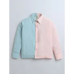 Zip Zap Zoop Boys Pink & Blue Regular Fit Color Block Shirt-picture-48