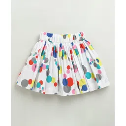ZIP ZAP ZOOP Cotton Dots Printed Skirt - White-picture-26