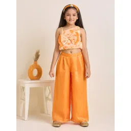 Zip Zap Zoop Girls Orange Printed Top with Palazzo Set-picture-37