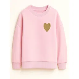 Zip Zap Zoop Girls Pink Cotton Embellished Regular Fit Sweatshirt-picture-35