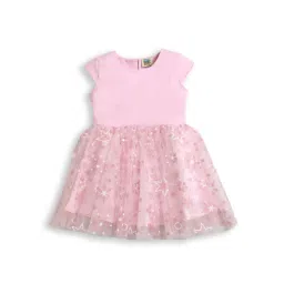 Zip Zap Zoop Girls Pink Regular Fit Printed Party Dress-picture-38