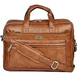 zipline Synthetic Leather Executive Office Formal 15.6 Laptop Briefcase Messenger Bag for Men Women with Multiple compartments-picture-20