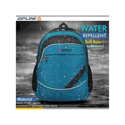 ZIPLINE Unisex Turquoise Blue & Black Colourblocked Contrast Detail Backpack-picture-18