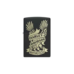 Zippo Black Brass Harley-Davidson Windproof Pocket Lighter image 1