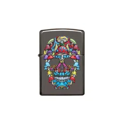 Zippo Black Brass Skull Design Windproof Pocket Lighter-picture-37