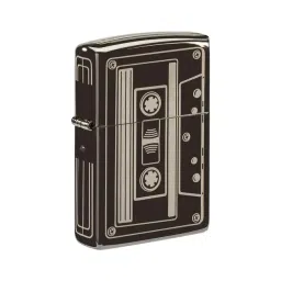ZIPPO Cassette Tape Design Black Brass Windproof Pocket Lighter-image-25