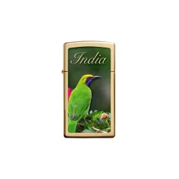Zippo Gold Brass Slim Bird Design Windproof Pocket Lighter-picture-11