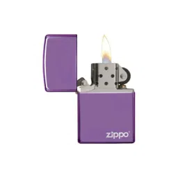 Zippo Purple Classic Logo Brass Pocket Lighter-picture-12