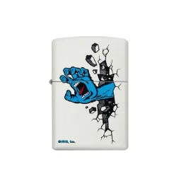 Zippo White Santa Cruz Skateboard Artwork Brass Pocket Lighter-picture-32