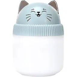 Zippytoon Cute Cat Shape LED Humidifier for Home & Office | USB Mini Air Purifier, Aroma Diffuser & Night Light | Silent Operation, 7-Color Changing Lamp, Portable Cool Mist for Bedroom & Desk Decor-picture-18
