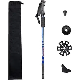 ZIPRON Trekking Pole – Lightweight Collapsible Hiking Stick with Anti-Shock Spring, Adjustable Walking Pole with Rubber Tips, All Terrain Accessories & Travel Carry Bag (1 Pack)-picture-13