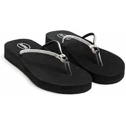 zipton Women's Comfortable & Lightweight Thong Flip Flop Slipper Perfect For Casual & All Day Wear Black Chatai-picture-12