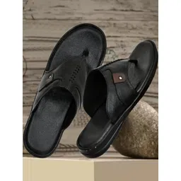 ZIRSQ Men Black Leather Sandals-picture-36