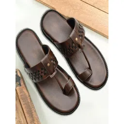 ZIRSQ Men Brown Synthetic Leather Sandals-picture-10